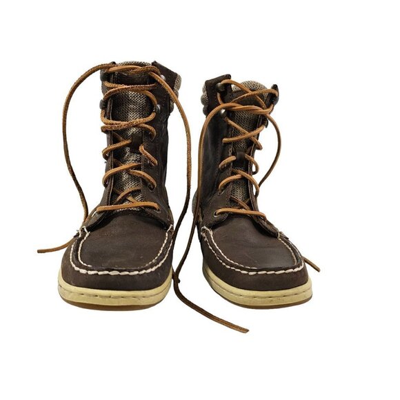 Sperry Top Sider Hikerfish Women’s Sze 8.5M Leather Outdoor Hiking Lace Up Boots - Picture 8 of 16